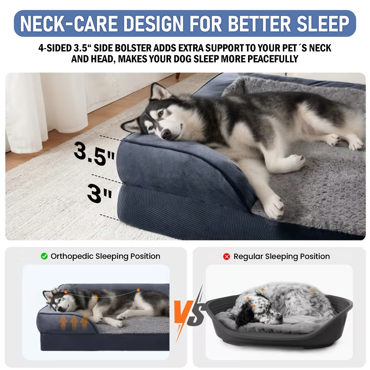 Emma - Orthopedic Waterproof Dog Bed