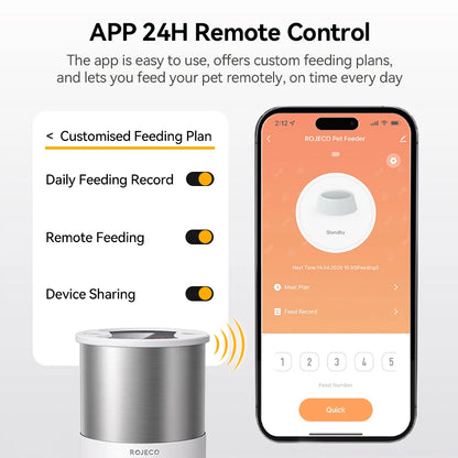 Rojeco - Automatic Cat Feeder with App